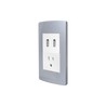 Cargador USB 2 Módulos y Contacto con Placa Pintada Bi-Capa Pininfarina