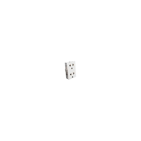 Contacto Dúplex Euroamericano Aterrizado 15 A 127 V 4 Módulos Pininfarina